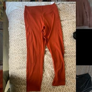 Orange pink leggings